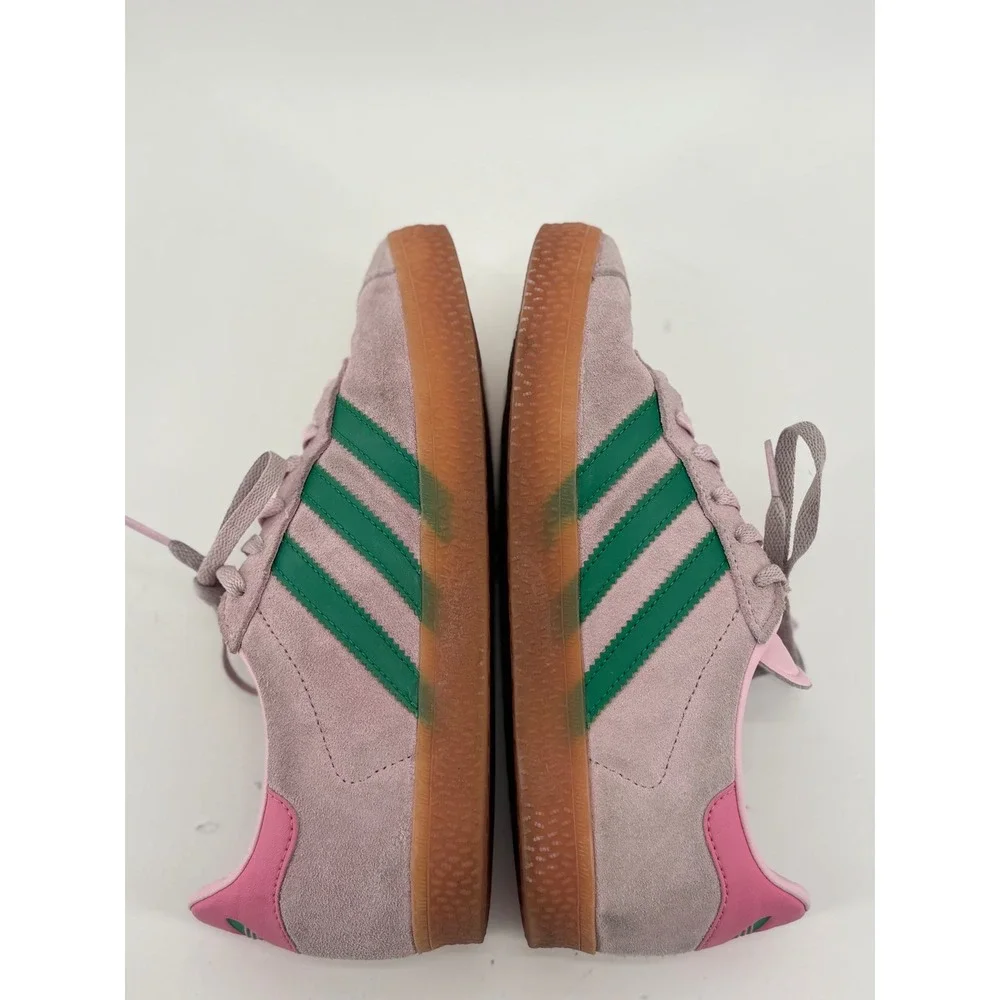 Adidas Sneakers Girls 3 Purple Gazelle IG0669 Green Pink Gum Sole Suede‎ Retro